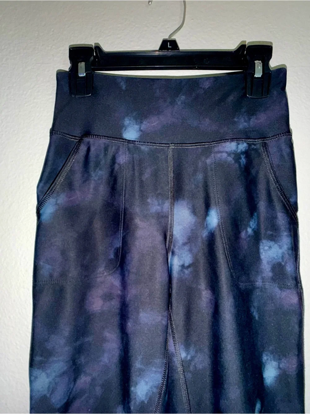 Old Navy Kids Tie-Dye High-Waist Jogger Leggings Go Dry- Black & Charcoal